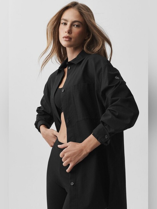 ALO Yoga Tops - Alo Yoga Cotton Real Deal Button Up Long Sleeve